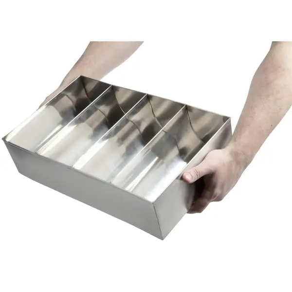 Bestekbak | RVS | 4-vaks | 255x105x415(h)mm