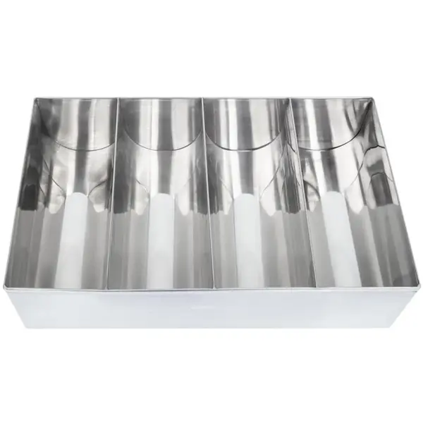 Bestekbak | RVS | 4-vaks | 255x105x415(h)mm