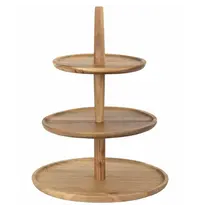 Olympia Etagère/Serveerstandaard | Hout | 3-laags | Ø305x395(h)mm