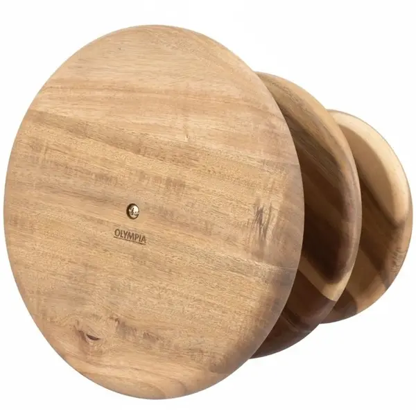 Etagère/Serveerstandaard | Hout | 3-laags | Ø305x395(h)mm