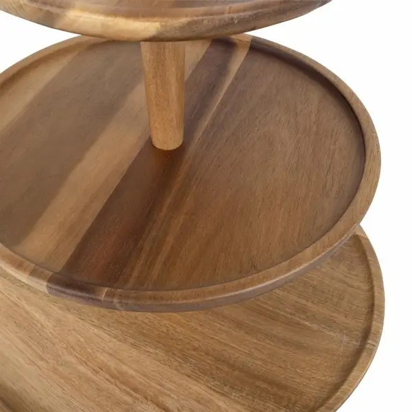 Etagère/Serveerstandaard | Hout | 3-laags | Ø305x395(h)mm