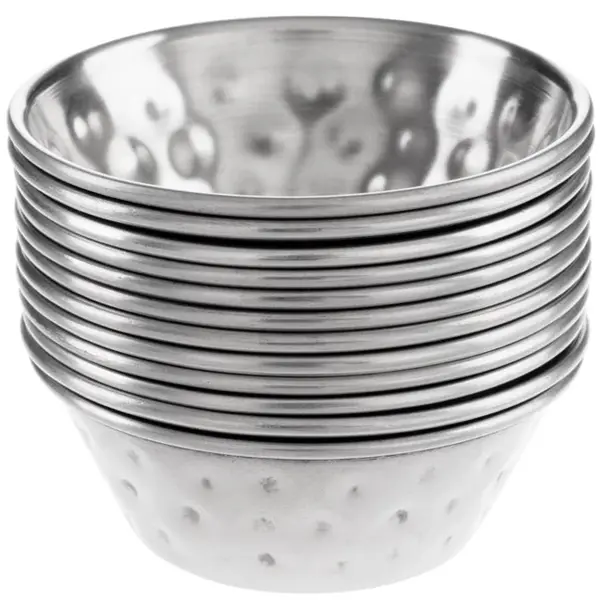 Sauspotjes | RVS | 4.5cl | 12 Stuks | Ø62x22(h)mm
