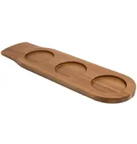 Olympia Serveerplank | Acaciahout | Per Stuk | 3 Vakken | Dubbelzijdig | 480x140x16(h)mm