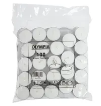 Olympia Theelichten | Was | Wit | 4 Branduren | 100 Stuks | 220x280(h)mm