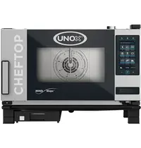 UNOX ChefTop (GN1/1)x03 MindPlus | 5,0kW/h | met hete luchtcirculatie en automatisch reinigingssysteem | 783x750x538(h)mm