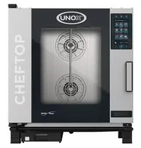 UNOX ChefTop (GN1/1)x07 MindPlus | 1,5kW/h |Met automatische reinigingssysteem  | 783x750x843(h)mm