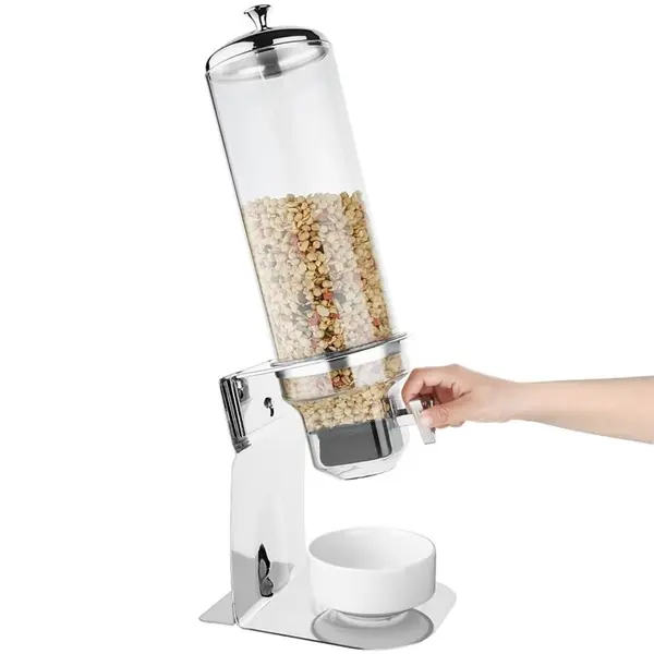 Ontbijtgranendispenser | RVS/Kunststof | 1x 4L | 185x235x605(h)mm