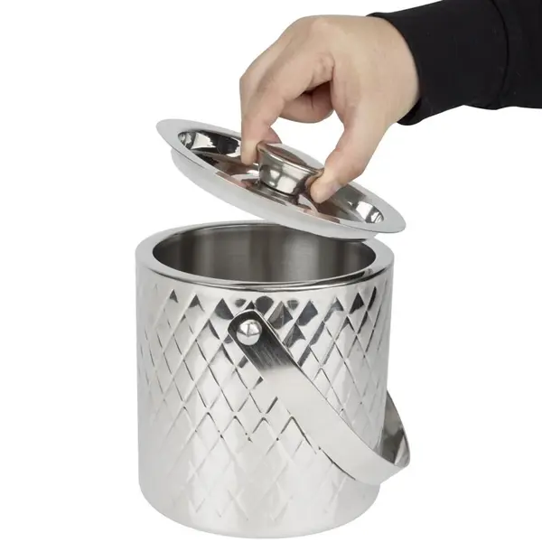 IJsblokjesemmer | GEO | 2L | RVS | Dubbelwandig | Incl. Deksel | 150x170x165(h)mm