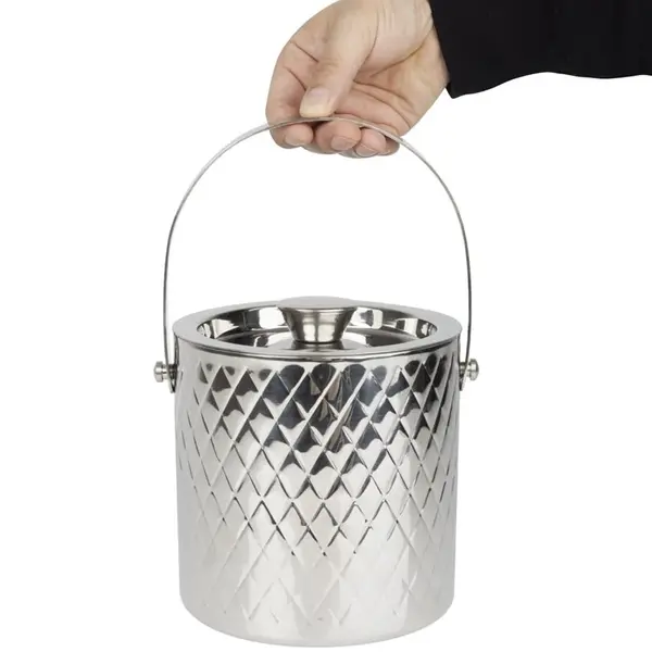 IJsblokjesemmer | GEO | 2L | RVS | Dubbelwandig | Incl. Deksel | 150x170x165(h)mm