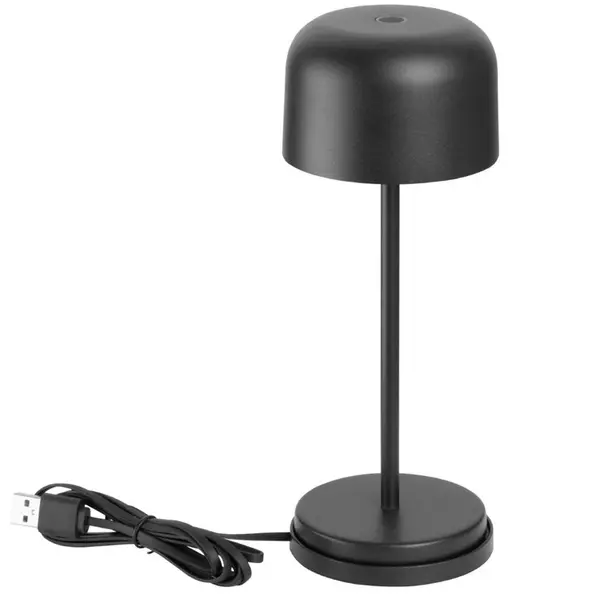 Tafellamp | SIENA | Zwart | Incl. Lichtbron (Dimbaar) | Draadloos | Ø80x200(h)mm