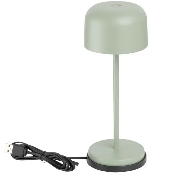 Tafellamp | SIENA | Saliegroen | Incl. Lichtbron (Dimbaar) | Draadloos | Ø80x200(h)mm