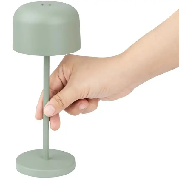 Tafellamp | SIENA | Saliegroen | Incl. Lichtbron (Dimbaar) | Draadloos | Ø80x200(h)mm