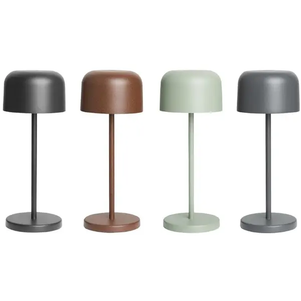 Tafellamp | SIENA | Grijs | Incl. Lichtbron (Dimbaar) | Draadloos | Ø80x200(h)mm