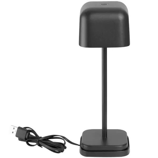 Tafellamp | LUCCA | Zwart | Incl. Lichtbron (Dimbaar) | Draadloos | 70x70x200(h)mm