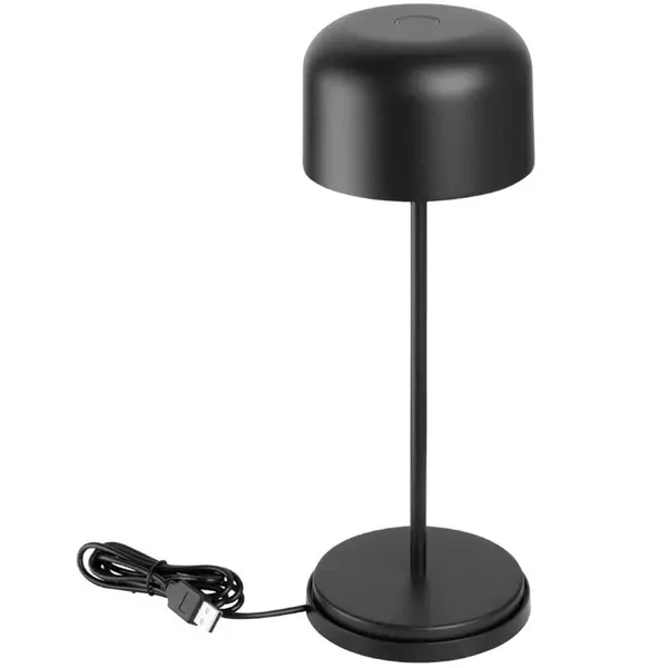 Tafellamp | SIENA | Zwart | Incl. Lichtbron (Dimbaar) | Draadloos | Ø112x300(h)mm