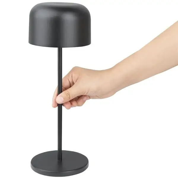 Tafellamp | SIENA | Zwart | Incl. Lichtbron (Dimbaar) | Draadloos | Ø112x300(h)mm