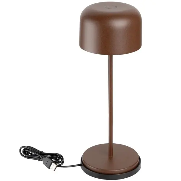 Tafellamp | SIENA | Bruin | Incl. Lichtbron (Dimbaar) | Draadloos | Ø112x300(h)mm