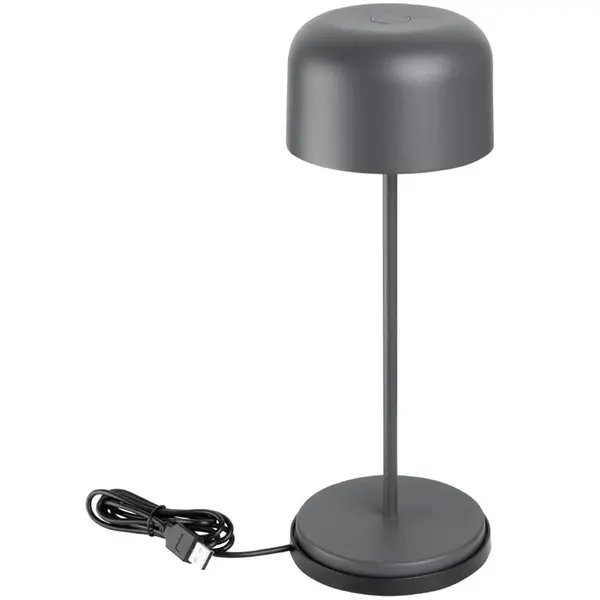 Tafellamp | SIENA | Grijs | Incl. Lichtbron (Dimbaar) | Draadloos | Ø112x300(h)mm