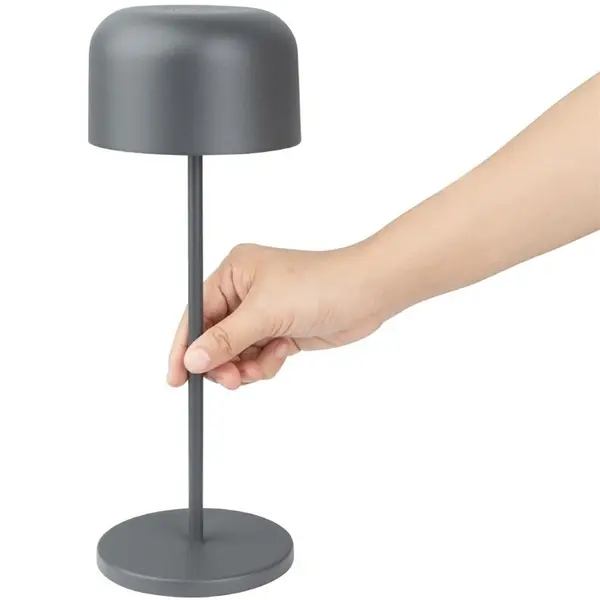 Tafellamp | SIENA | Grijs | Incl. Lichtbron (Dimbaar) | Draadloos | Ø112x300(h)mm
