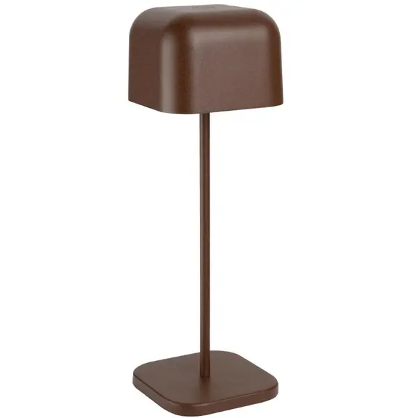 Tafellamp | LUCCA | Bruin | Incl. Lichtbron (Dimbaar) | Draadloos | 100x100x300(h)mm