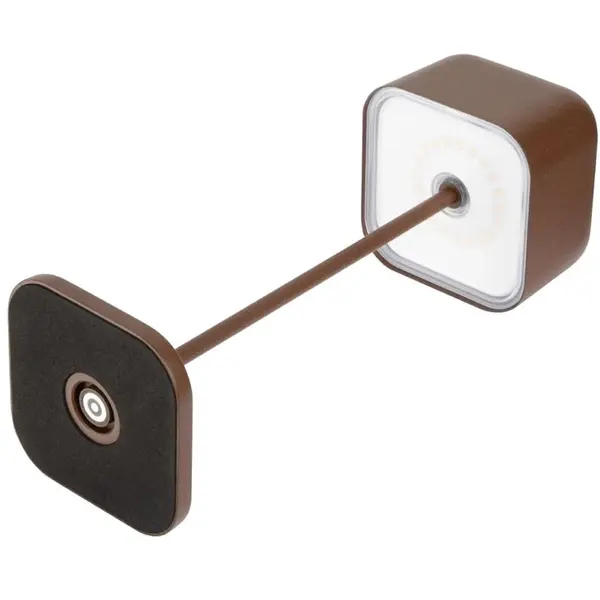 Tafellamp | LUCCA | Bruin | Incl. Lichtbron (Dimbaar) | Draadloos | 100x100x300(h)mm
