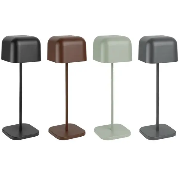 Tafellamp | LUCCA | Bruin | Incl. Lichtbron (Dimbaar) | Draadloos | 100x100x300(h)mm