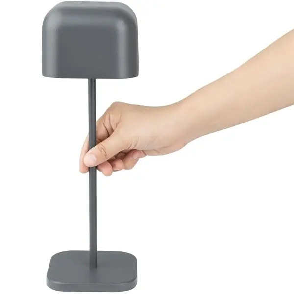 Tafellamp | LUCCA | Grijs | Incl. Lichtbron (Dimbaar) | Draadloos | 100x100x300(h)mm