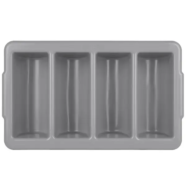 Bestekbak | KRISTALLON | Kunststof | Grijs | 4-vaks | 1/1 GN | 530x325x100(h)mm