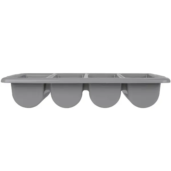 Bestekbak | KRISTALLON | Kunststof | Grijs | 4-vaks | 1/1 GN | 530x325x100(h)mm