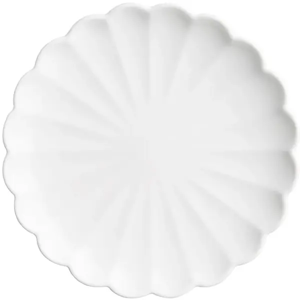 Borden | BLOOM | Porselein | Wit | 6 Stuks | Ø174x20(h)mm
