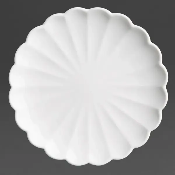 Borden | BLOOM | Porselein | Wit | 6 Stuks | Ø174x20(h)mm
