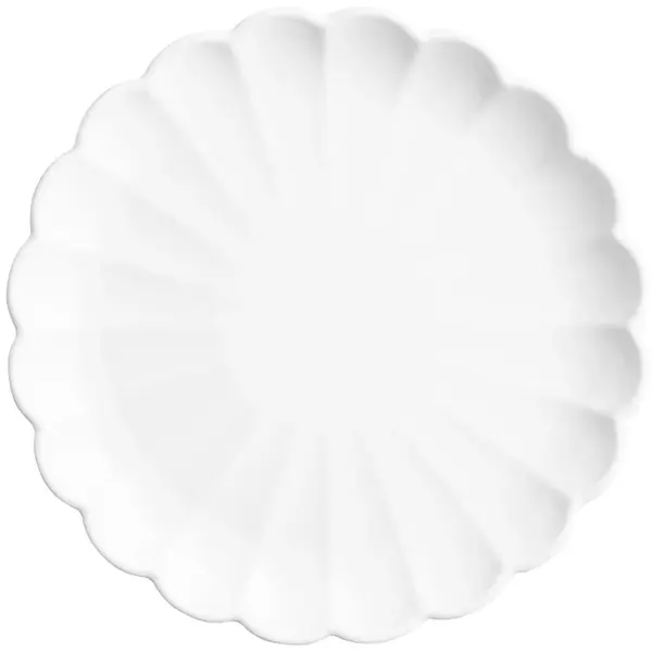 Borden | BLOOM | Porselein | Wit | 6 Stuks | Ø226x22(h)mm