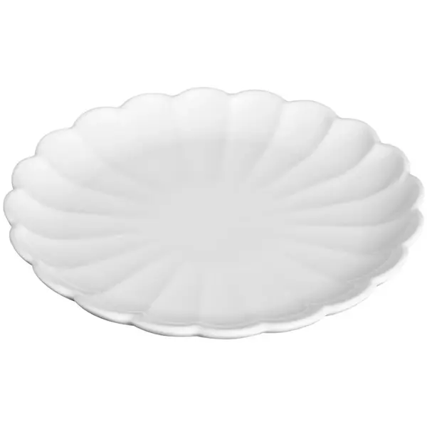 Borden | BLOOM | Porselein | Wit | 6 Stuks | Ø226x22(h)mm