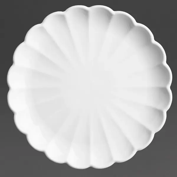 Borden | BLOOM | Porselein | Wit | 6 Stuks | Ø226x22(h)mm