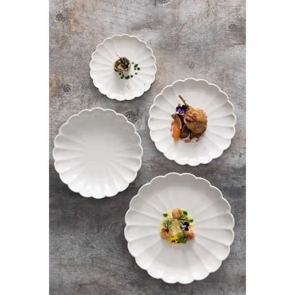 Kommen | BLOOM | Porselein | Wit | 6 Stuks | Ø230x46(h)mm