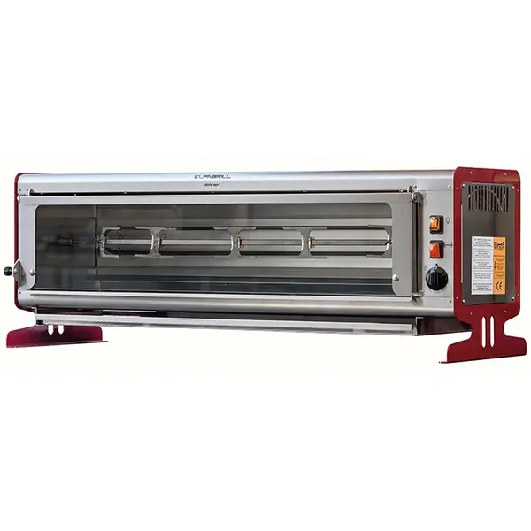Kippengrill | ELBA | Gas | 2 Spitten | 6 Kippen | 6kW/0.09kW (230V) | Piëzo Ontsteking | 700x391x461(h)mm