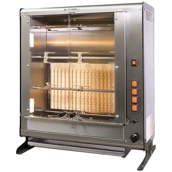 Kippengrill | ELBA | Gas | 4 Spitten | 16 Kippen | 14kW/0.13kW (230V) | Piëzo Ontsteking | 921x391x818(h)mm