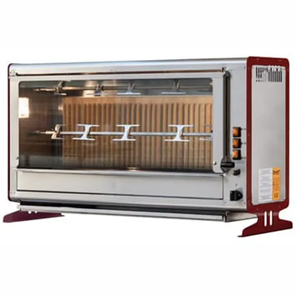 Kippengrill | ELBA | Gas | 3 Spitten | 18 Kippen | 14kW/0.12kW (230V) | Piëzo Ontsteking | 1121x391x640(h)mm