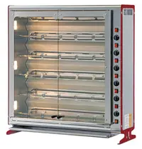 ElanGrill Kippengrill | ELBA | Gas | 6 Spitten | 24 Kippen | 24kW/0.31kW (230V) | Piëzo Ontsteking | 921x391x1220(h)mm 