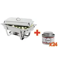 Olympia Chafing Dish | MILAN | RVS | 1/1 GN (9L) | Incl. Brandpastas