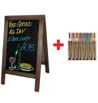 Olympia Krijtstoepbord | Hout | Bruin | Incl. Krijtstiften | 700x1200x1200(h)mm 