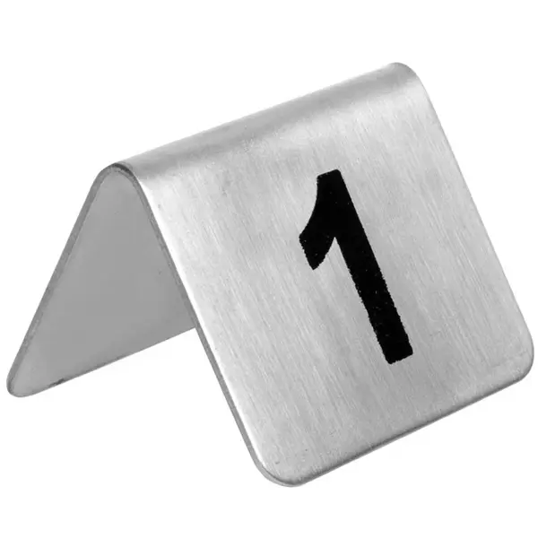 Tafelnummers | RVS | 1 t/m 10 | 2-zijdig | 10 Stuks | 51x38x35(h)mm