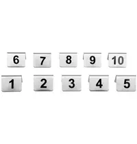Olympia Tafelnummers | RVS | 1 t/m 10 | 2-zijdig | 10 Stuks | 51x38x35(h)mm 