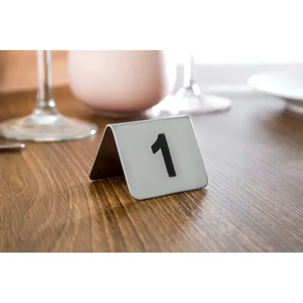 Tafelnummers | RVS | 1 t/m 10 | 2-zijdig | 10 Stuks | 51x38x35(h)mm