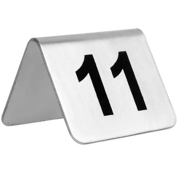 Tafelnummers | RVS | 11 t/m 20 | 2-zijdig | 10 Stuks | 51x38x35(h)mm