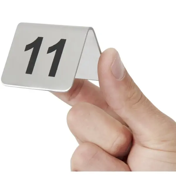 Tafelnummers | RVS | 11 t/m 20 | 2-zijdig | 10 Stuks | 51x38x35(h)mm