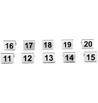 Olympia Tafelnummers | RVS | 11 t/m 20 | 2-zijdig | 10 Stuks | 51x38x35(h)mm 