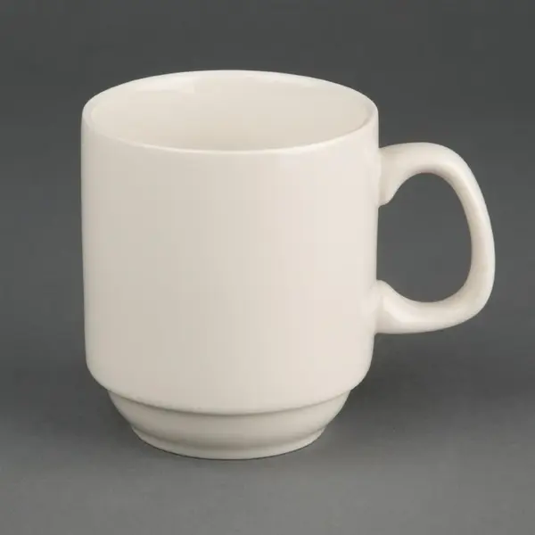Mokken | Porselein | Ivoor | 28.5cl | 12 Stuks