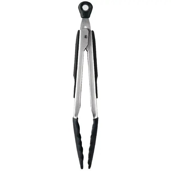 Serveertang | GOOD GRIPS | RVS/Siliconen | Zwart | 230mm