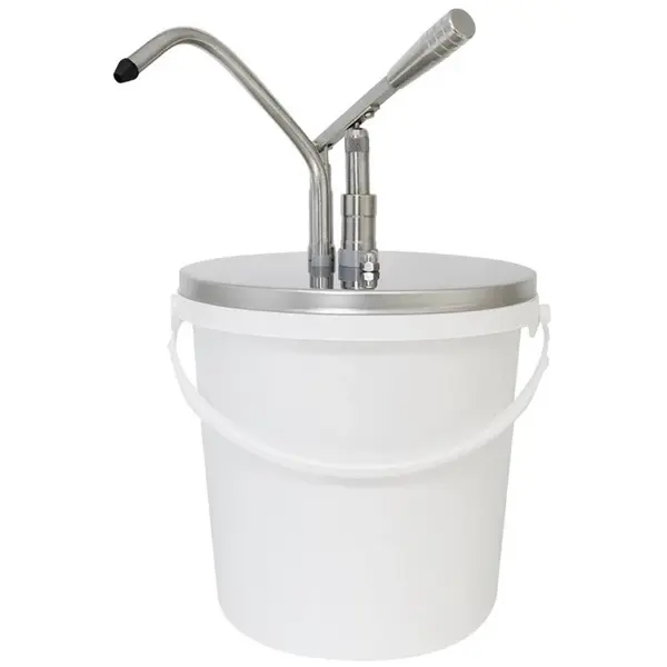 Sausdispenser | Kunststof/RVS | 10L | Instelbare portie 40ml | Ø275x440(h)mm